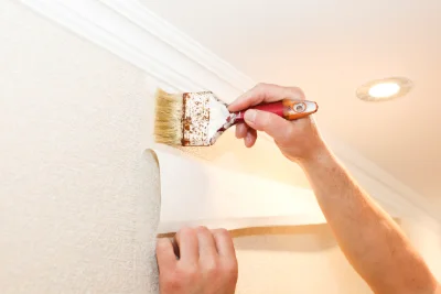 Pose de papier peint à Puiseux-en-France — revêtements muraux et toiles de verre